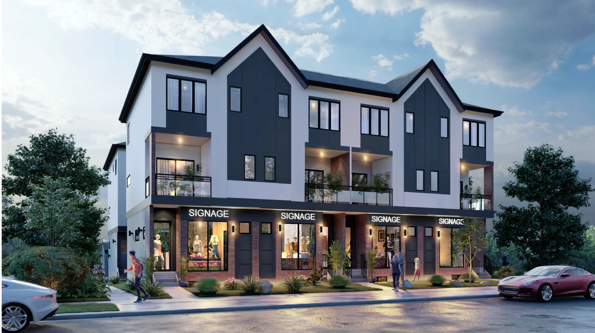 Architectural rendering of Kensington Road Townhomes